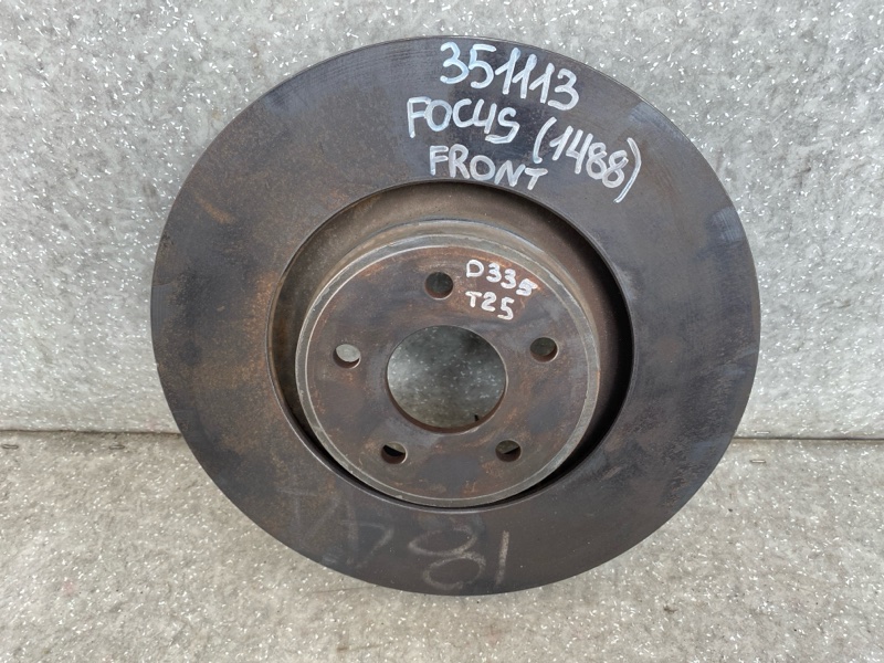 Тормозной диск передний FORD FOCUS 10-18 2016 C20HDTX 2.0L EcoBoost EJ7Z-1125-B Б/У