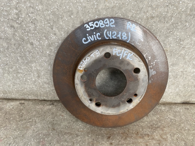 Тормозной диск задний HONDA CIVIC FC/FK 15- 2019 2.0L 4 42510-TBA-A00 Б/У