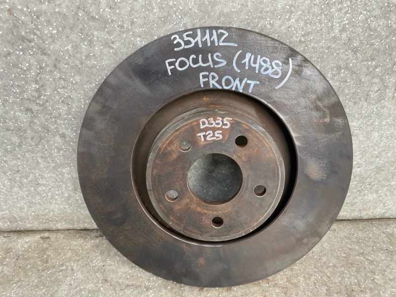 Тормозной диск передний FORD FOCUS 10-18 2016 C20HDTX 2.0L EcoBoost EJ7Z-1125-B Б/У