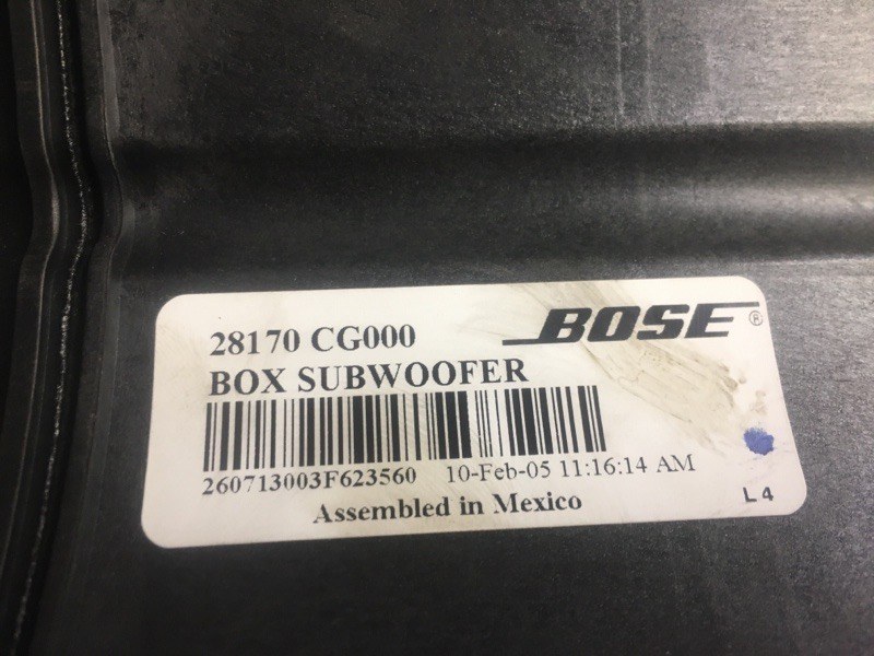 Сабвуфер FX S50 03-08 2005 3.5 VQ35DE