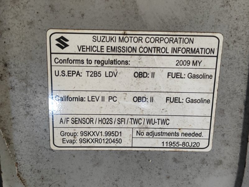 Капот SX4 06-13 2009 J20A