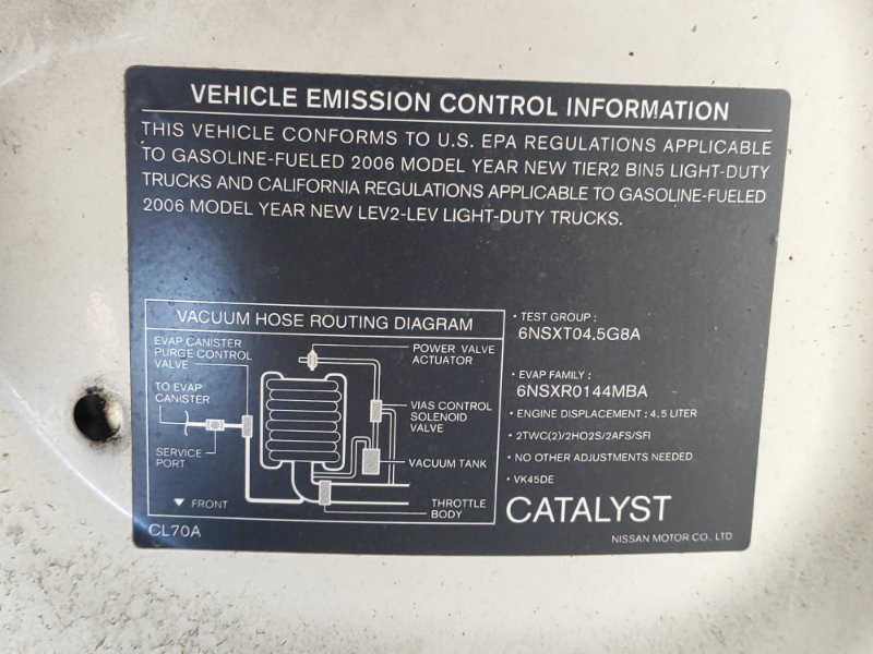 Капот FX S50 03-08 2006 VK45DE Капот FX S50 03-08 2006 VK45DE