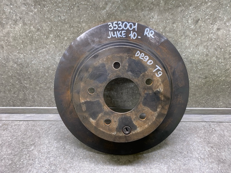 Тормозной диск задний NISSAN JUKE 10-19 43206-9W000 Б/У