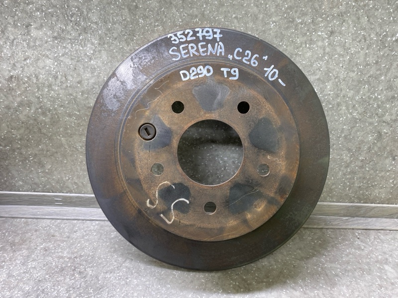 Тормозной диск задний NISSAN SERENA (C26) 10-16 43206-9Y000 Б/У