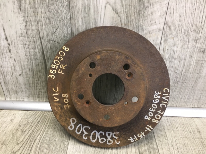 Запчасть тормозной диск передний HONDA CIVIC 11-15 2012 Седан 1.8 45251-TR3-A00 Б/У Тормозной диск передний HONDA CIVIC 11-15 2012 Седан 1.8 45251-TR3-A00 Б/У