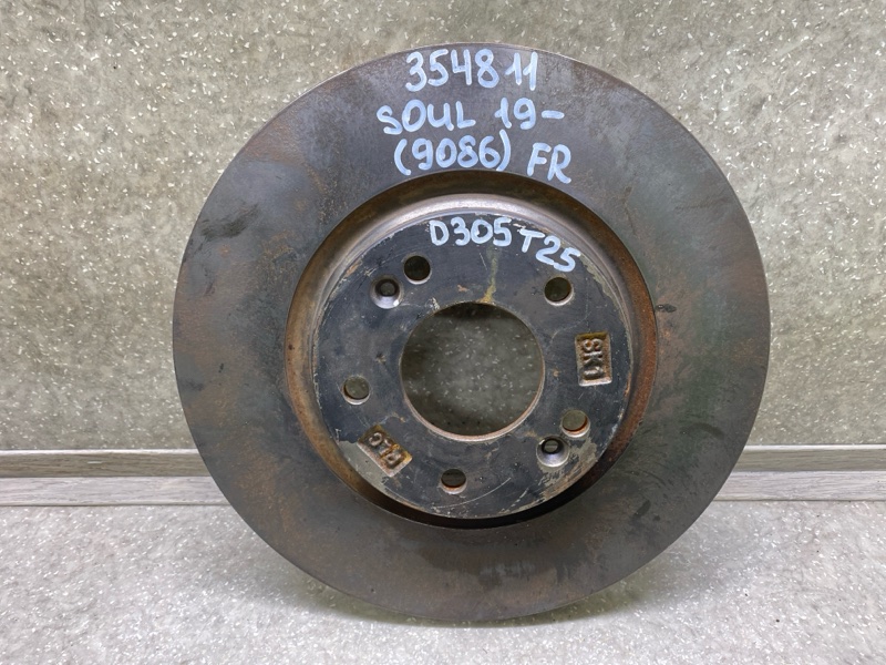 Тормозной диск передний KIA SOUL SK3 19- 2021 G4FJ 1.6 51712-C1000 Б/У