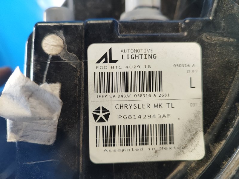 Фонарь наружный левый GRAND CHEROKEE 11-22 2016 WK2 ERC 3.6L Фонарь наружный левый GRAND CHEROKEE 11-22 2016 WK2 ERC 3.6L