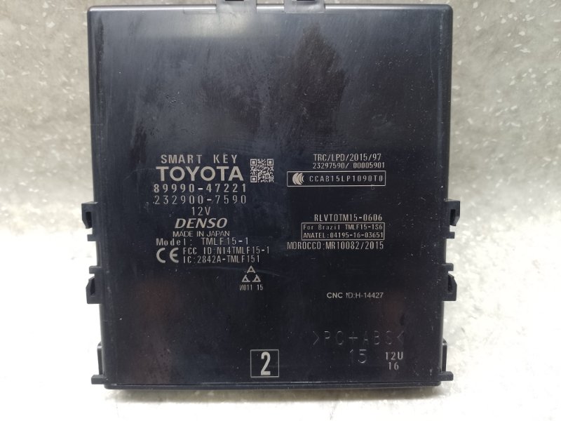 Запчасть блок электронный TOYOTA PRIUS 16- 2017 1.8 2ZRFXE 89990-47221 Б/У Блок электронный TOYOTA PRIUS 16- 2017 1.8 2ZRFXE 89990-47221 Б/У