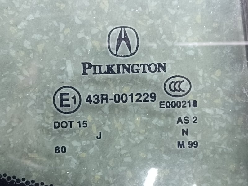 Стекло двери глухое заднее правое TLX 14-17 2015 Седан 2.4