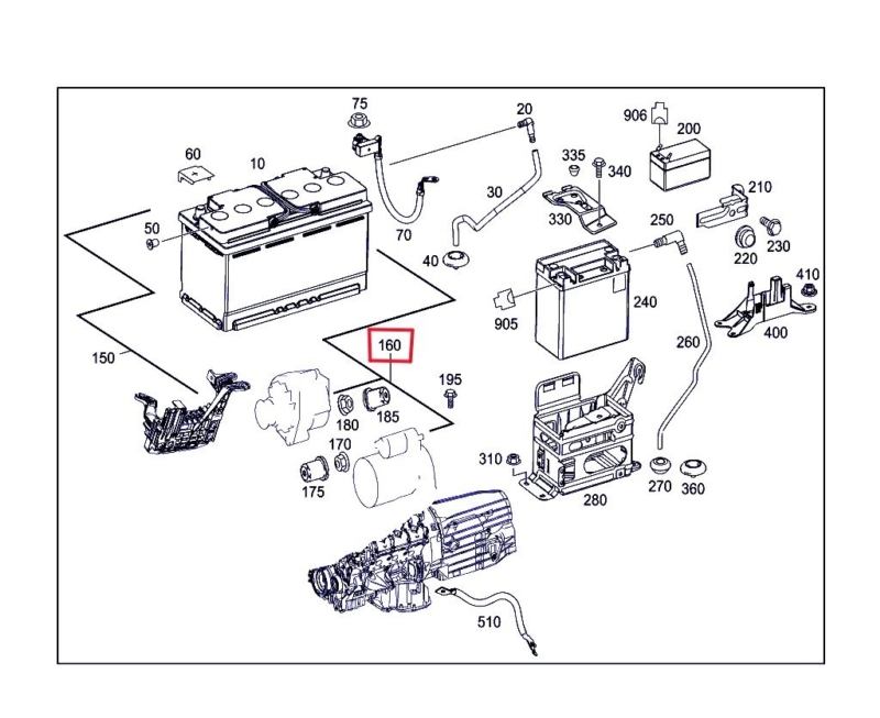 Провод стартера MERCEDES GL-CLASS X166 12-16 M278928 4.7L Провод стартера MERCEDES GL-CLASS X166 12-16 M278928 4.7L