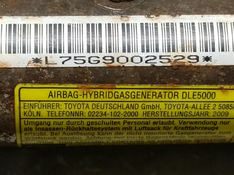 Подушка безопасности (штора) левая CAMRY 40 06-11 2009 2.4 2AZFXE