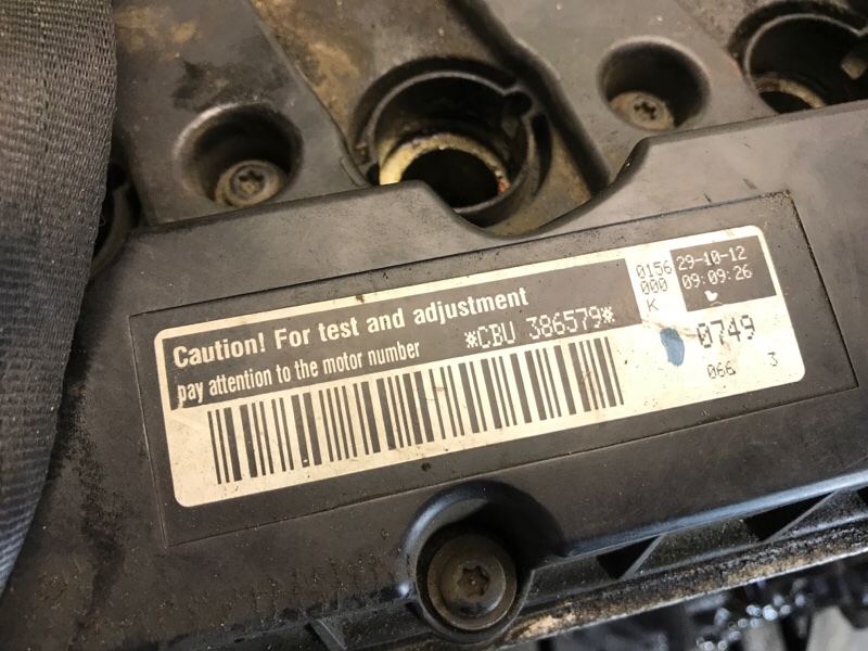 Двигатель на запчасти ( под ремонт ) JETTA USA 10-17 2.5 CBUA