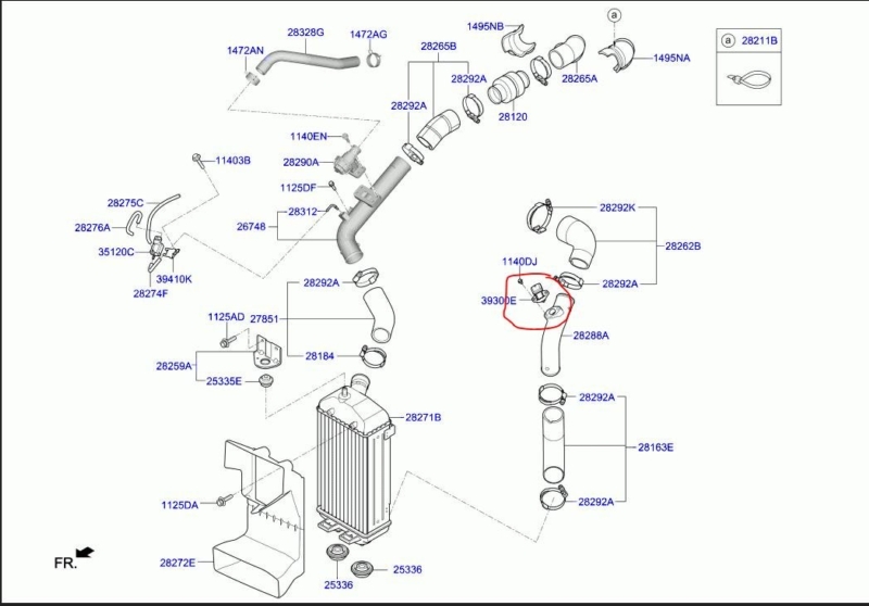 Датчик абсолютного давления (MAP sensor) KONA OS 17-23 1.6L T-GDI