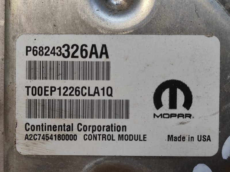 Блок управления двигателем GRAND CHEROKEE 11-22 2016 WK2 ERC 3.6L Блок управления двигателем GRAND CHEROKEE 11-22 2016 WK2 ERC 3.6L