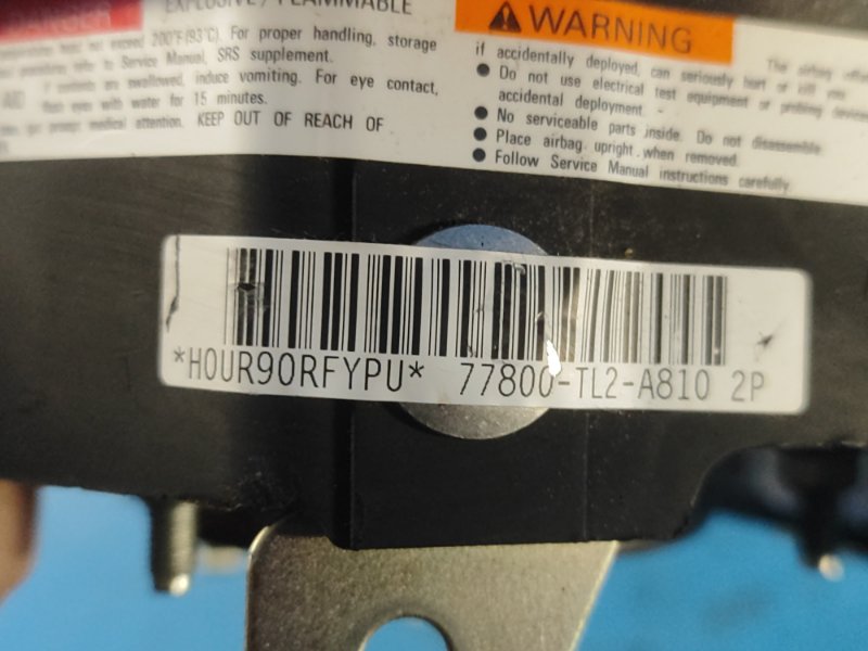 Подушка безопасности в руль ACCORD CU8 / TSX 08-14 2009 2.4L