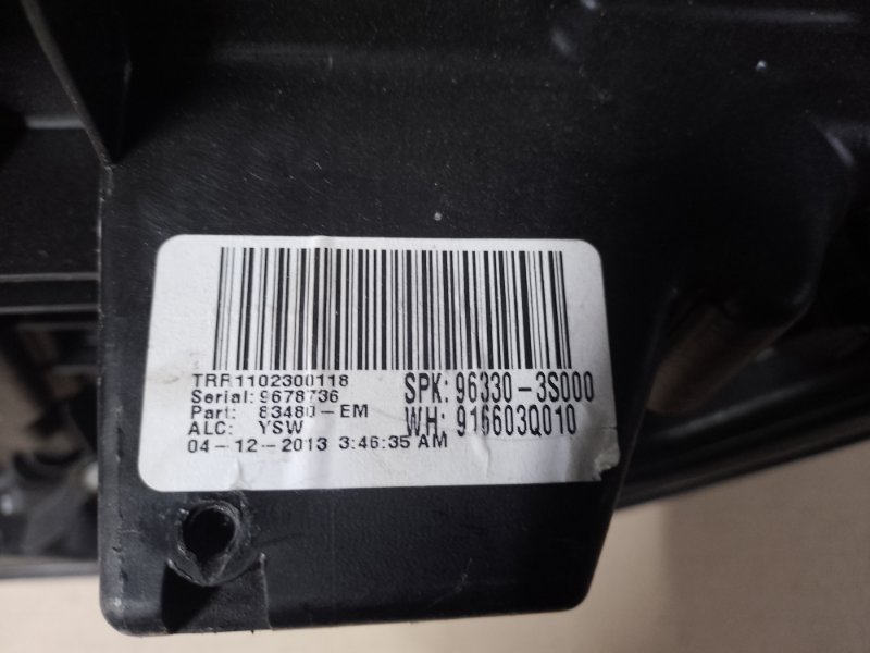 Стеклоподъемник задний правый HYUNDAI SONATA YF 10-14