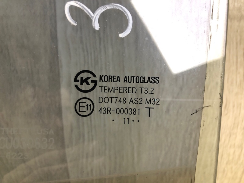 Стекло двери заднее левое ACCENT RB 10- 2011 ХЭТЧБЭК 1.6 G4FD