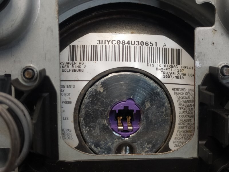 Подушка безопасности в руль JETTA 05-10 2007 Седан 2.5 Подушка безопасности в руль JETTA 05-10 2007 Седан 2.5