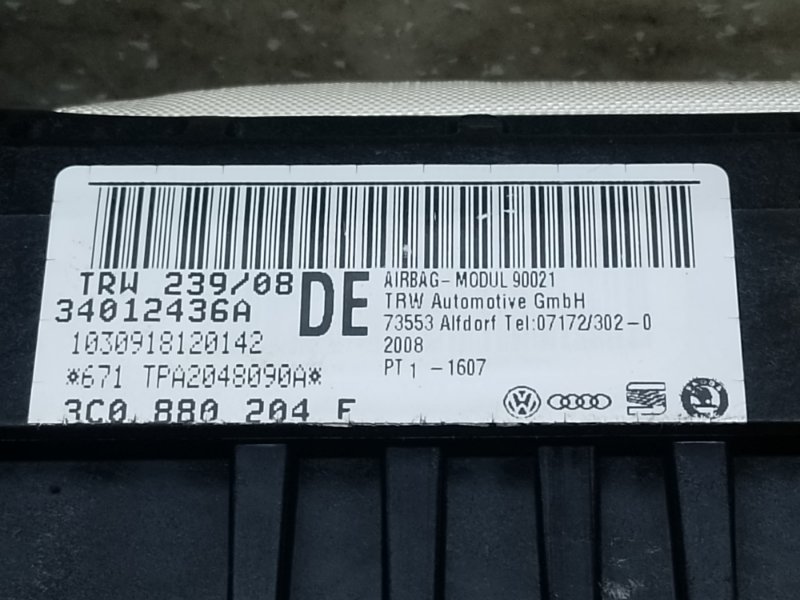 Подушка безопасности пассажира PASSAT CC 08-12 2008 2.0 CCTA Подушка безопасности пассажира PASSAT CC 08-12 2008 2.0 CCTA