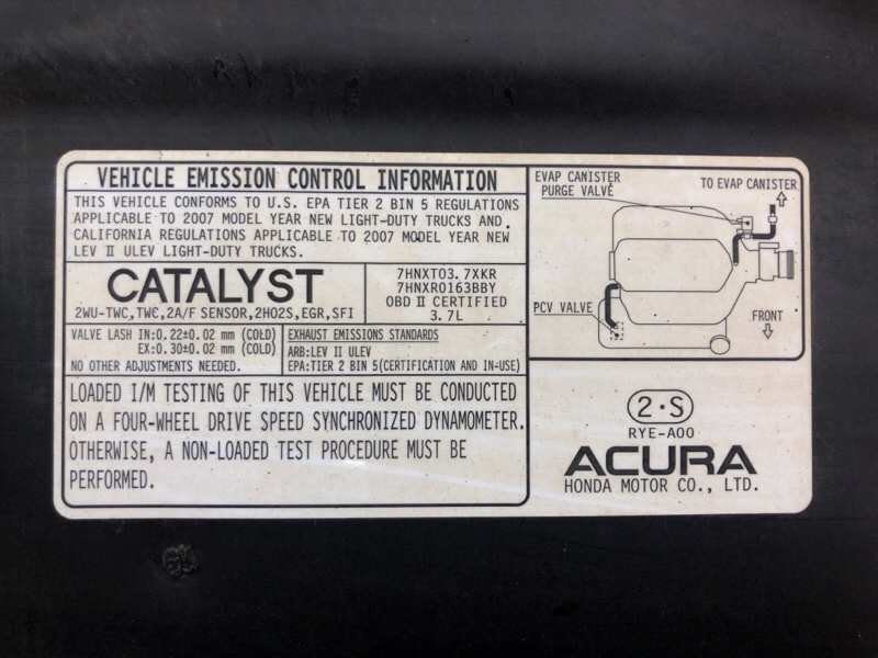 Капот MDX (YD2) 06-13 3.7 J37A1