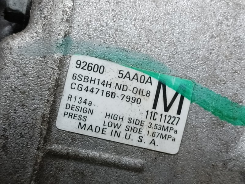 Компрессор кондиционера MURANO Z52 14- 2020 3.5 VQ35DE Компрессор кондиционера MURANO Z52 14- 2020 3.5 VQ35DE