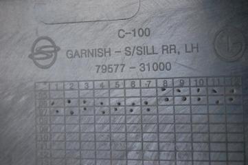 Накладка порога наружная задняя левая ACTYON 06-11