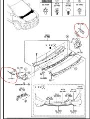 Накладка кузова передняя правая MAZDA CX-9 06-16 Внедорожник 3.7