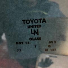 Стекло двери заднее левое VENZA 09-16 2011 Внедорожник 3.5 2GR-FE