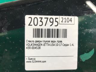 Стекло двери глухое заднее правое JETTA USA 10-17 2017 Седан 1.4L TSI I-4 Turbocharged