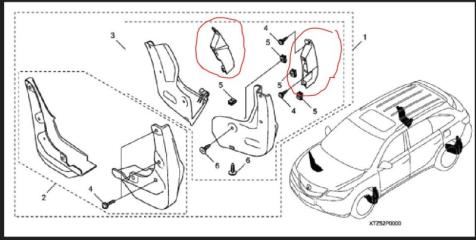 Кронштейн задний левый MDX (YD3) 13-21 2016 Внедорожник 3.5 J35Y5
