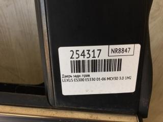 Дверь задняя правая ES300 ES330 01-06 2002 MCV30 3.0 1MZFE