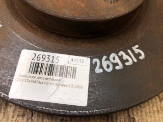 Тормозной диск передний MATRIX 08-14 2008 Хэтчбек 1.8 2ZRFE