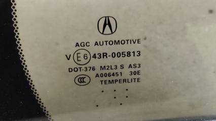 Стекло двери глухое заднее правое RDX 12-19 2017 TB4 3.5 J35Z2