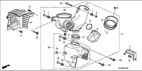 Пластик подкапотного отсека MDX (YD2) 06-13 2007 YD2 3.7 J37A1