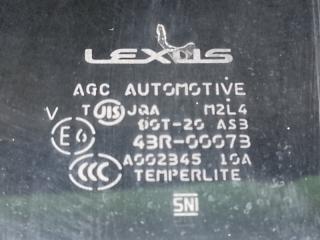 Стекло двери заднее левое RX350/450 09-15 2009 GGL10L 2GR-FXE 3.5L